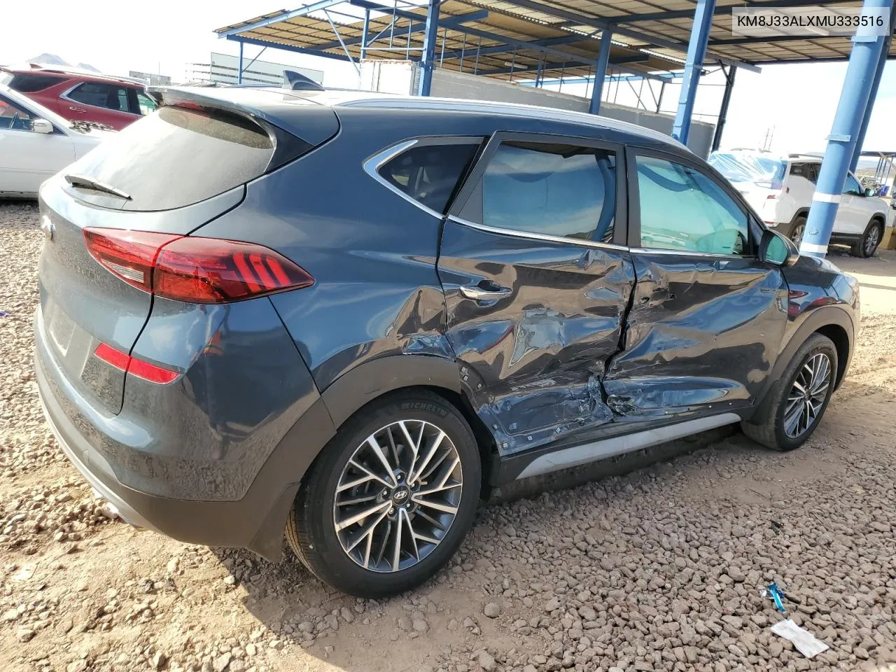 2021 Hyundai Tucson Limited VIN: KM8J33ALXMU333516 Lot: 77915244