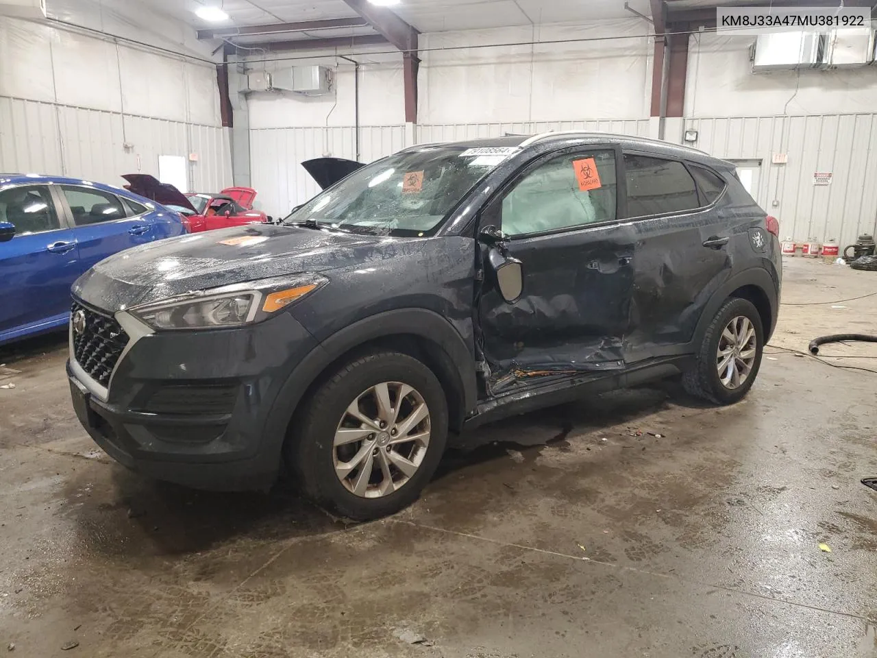 2021 Hyundai Tucson Limited VIN: KM8J33A47MU381922 Lot: 79108564