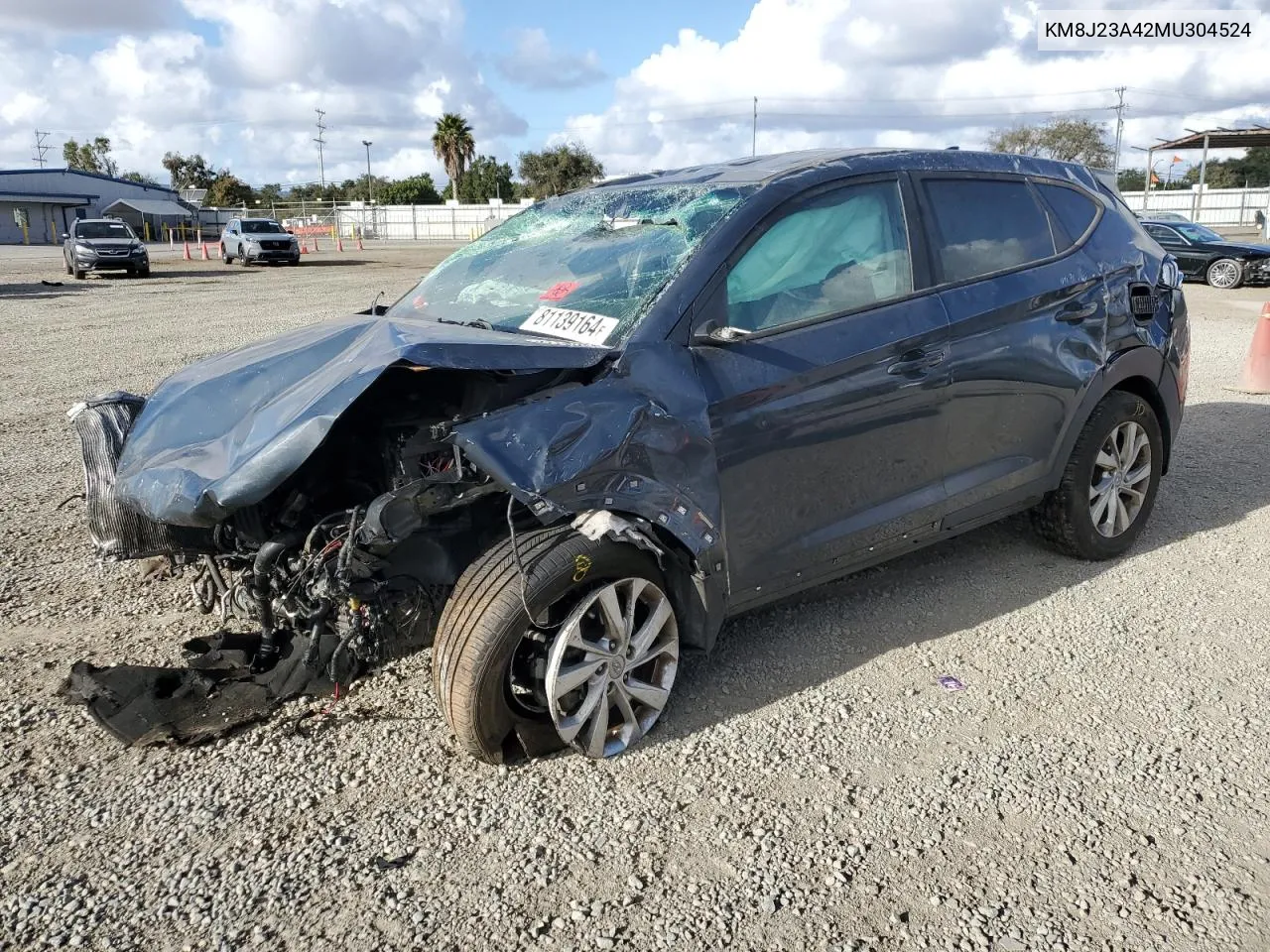 2021 Hyundai Tucson Se VIN: KM8J23A42MU304524 Lot: 81139164