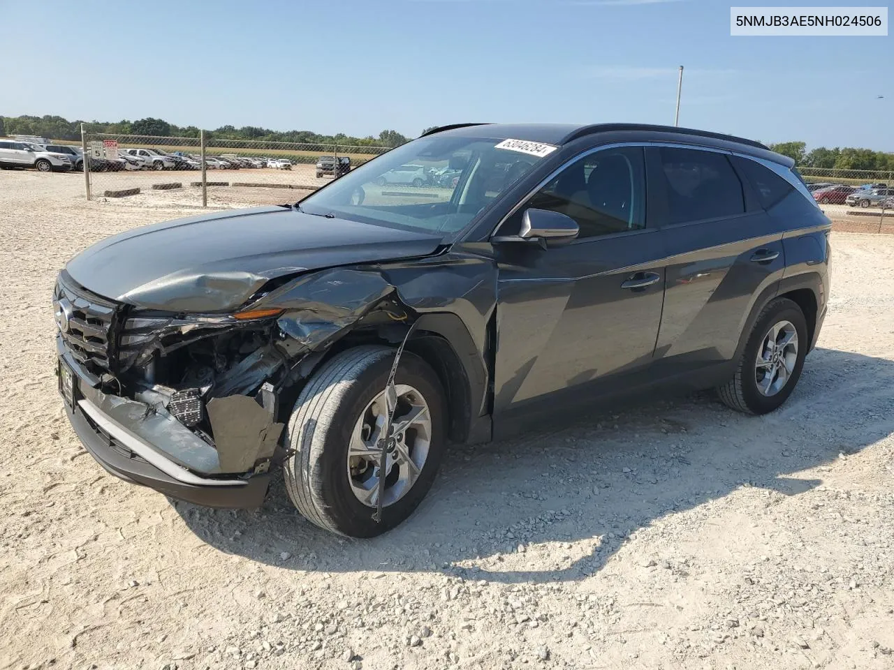 2022 Hyundai Tucson Sel VIN: 5NMJB3AE5NH024506 Lot: 63046284