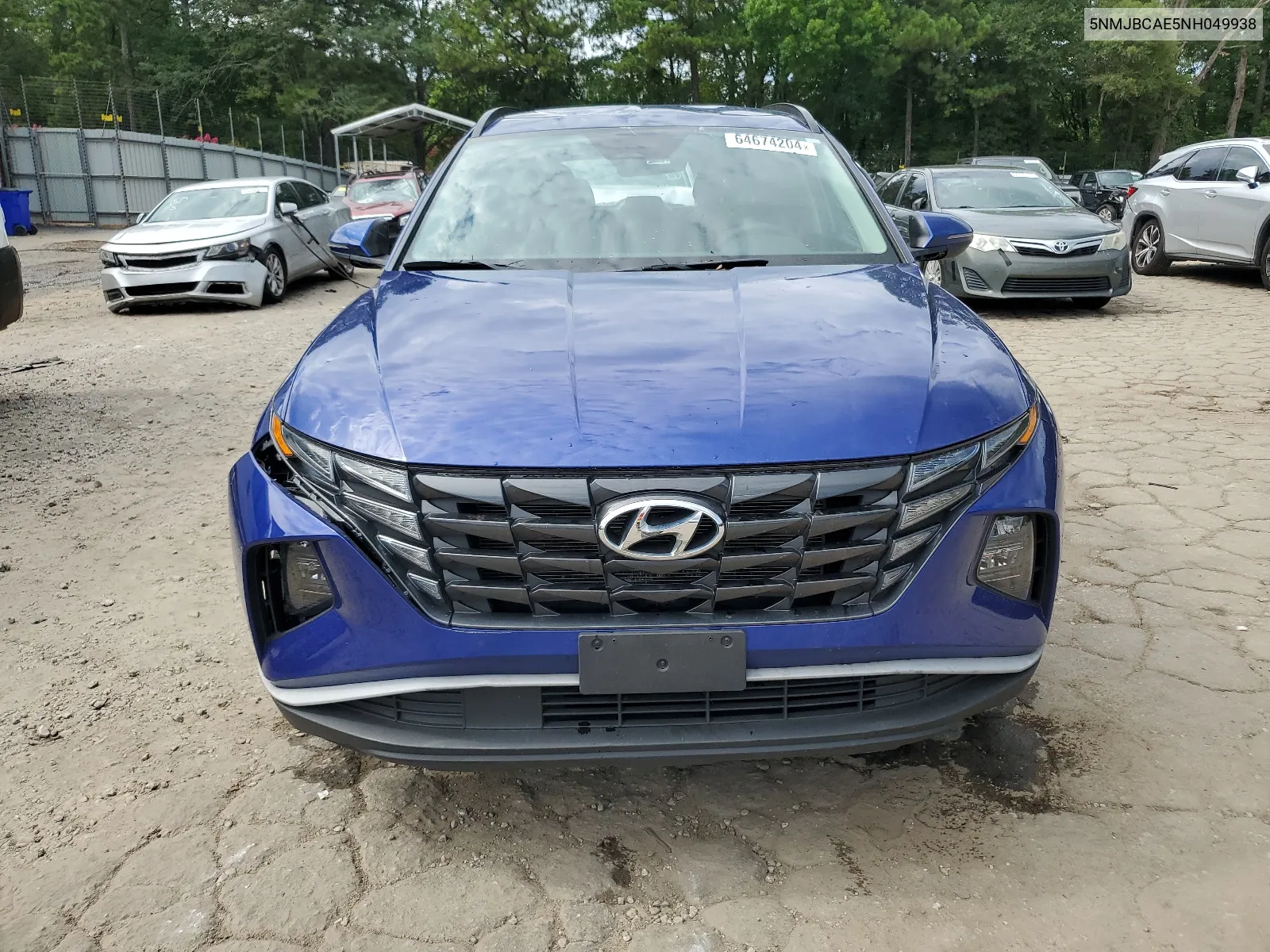 2022 Hyundai Tucson Sel VIN: 5NMJBCAE5NH049938 Lot: 64674204