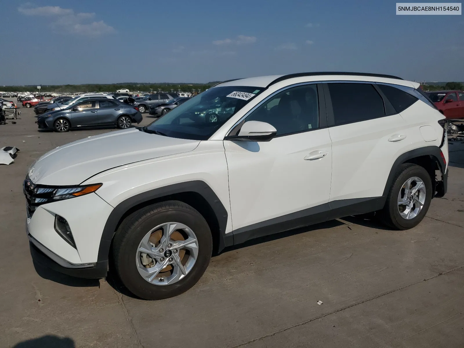 2022 Hyundai Tucson Sel VIN: 5NMJBCAE8NH154540 Lot: 66343494