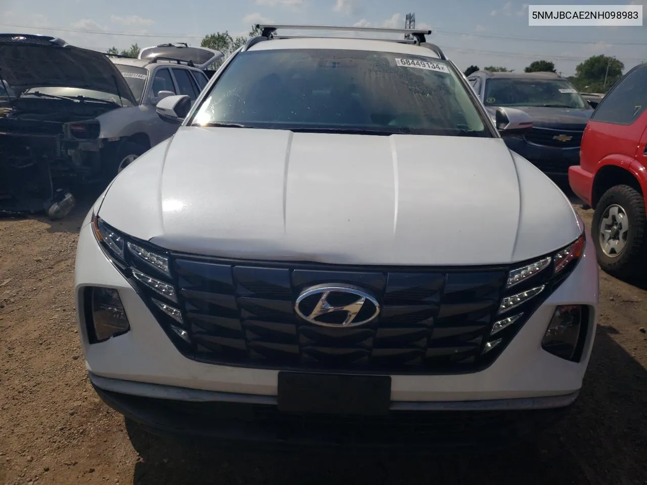 2022 Hyundai Tucson Sel VIN: 5NMJBCAE2NH098983 Lot: 68449134