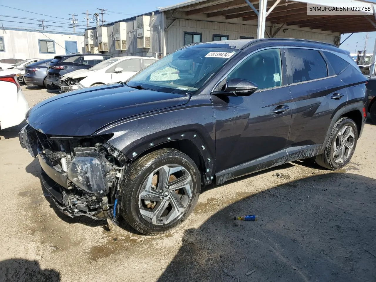 2022 Hyundai Tucson Sel VIN: 5NMJFCAE5NH022758 Lot: 68947844