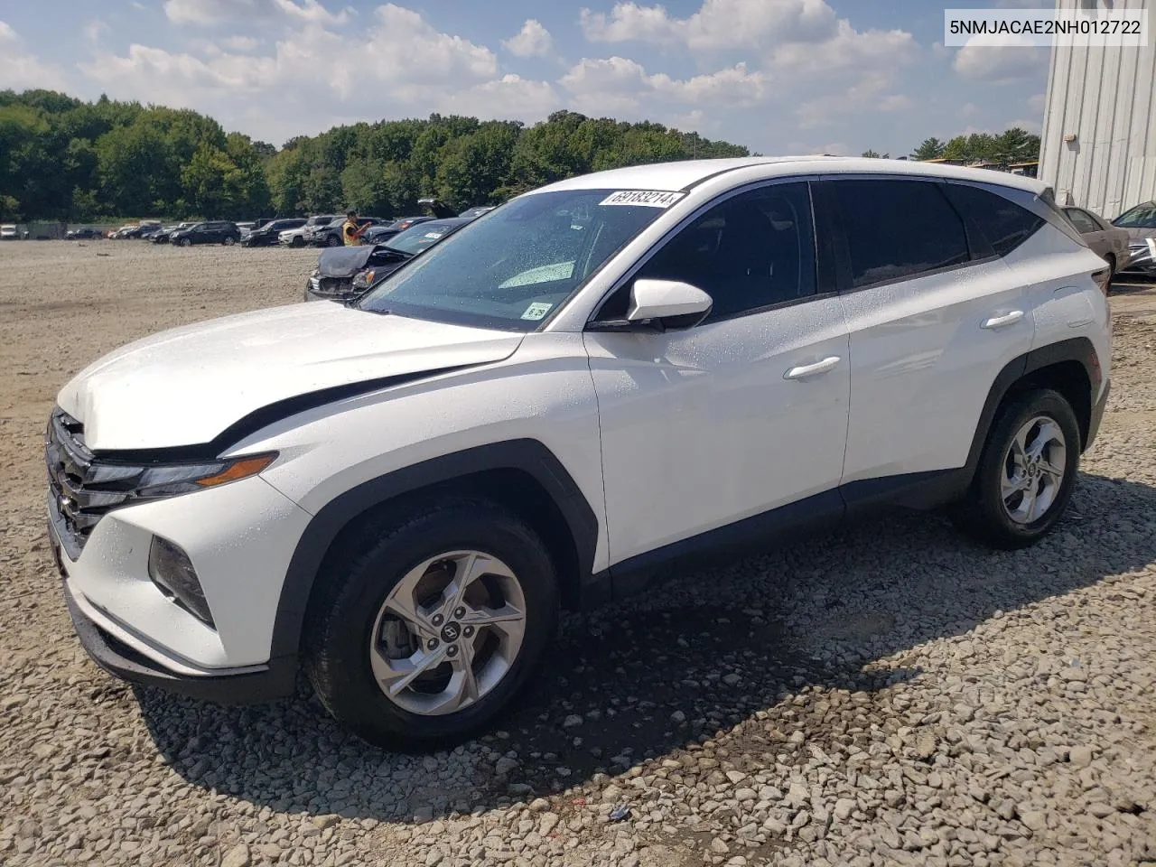 2022 Hyundai Tucson Se VIN: 5NMJACAE2NH012722 Lot: 69183214