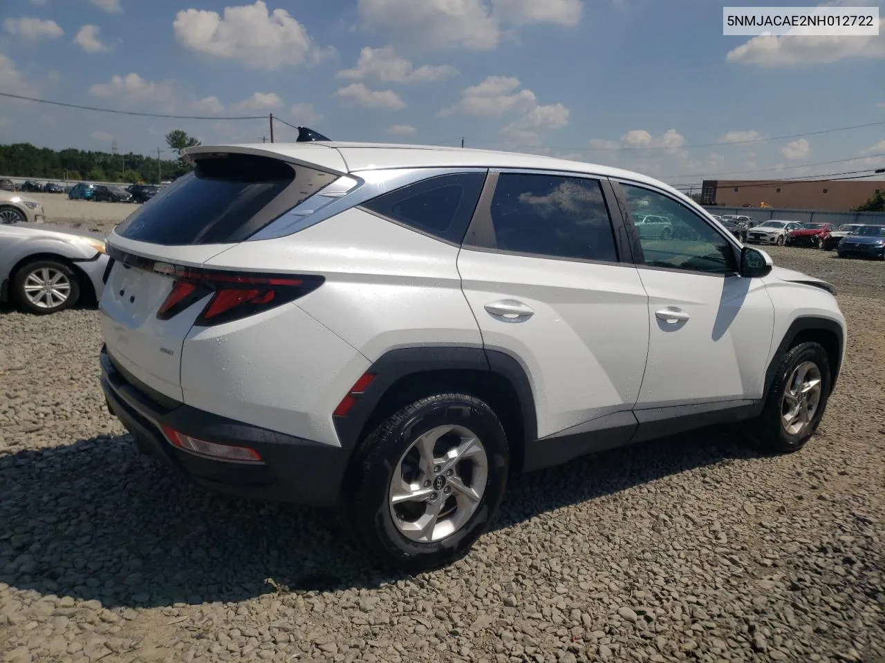 2022 Hyundai Tucson Se VIN: 5NMJACAE2NH012722 Lot: 69183214