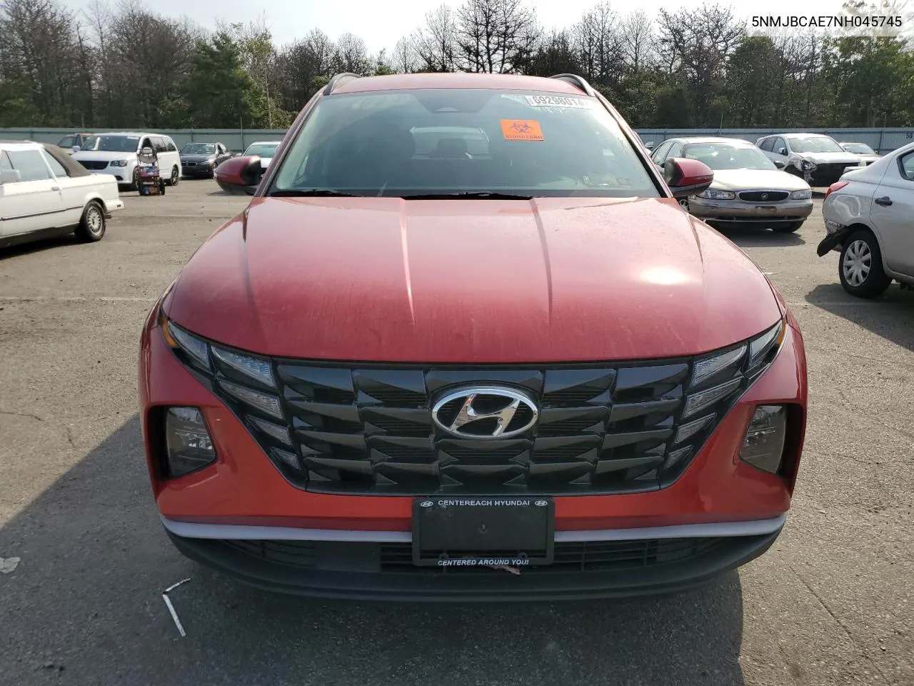 2022 Hyundai Tucson Sel VIN: 5NMJBCAE7NH045745 Lot: 69298014