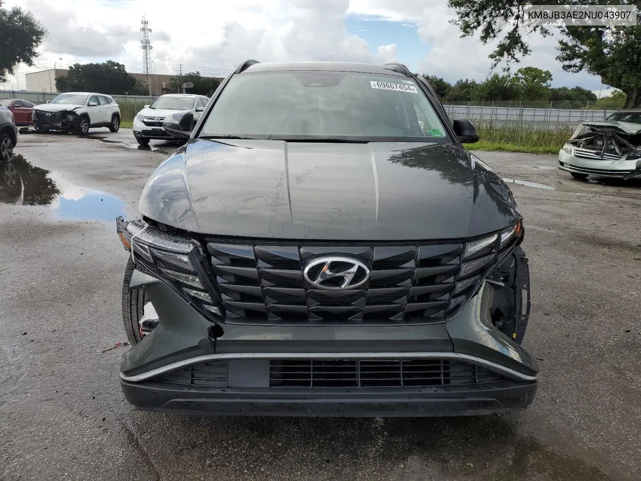 2022 Hyundai Tucson Sel VIN: KM8JB3AE2NU043907 Lot: 69867454