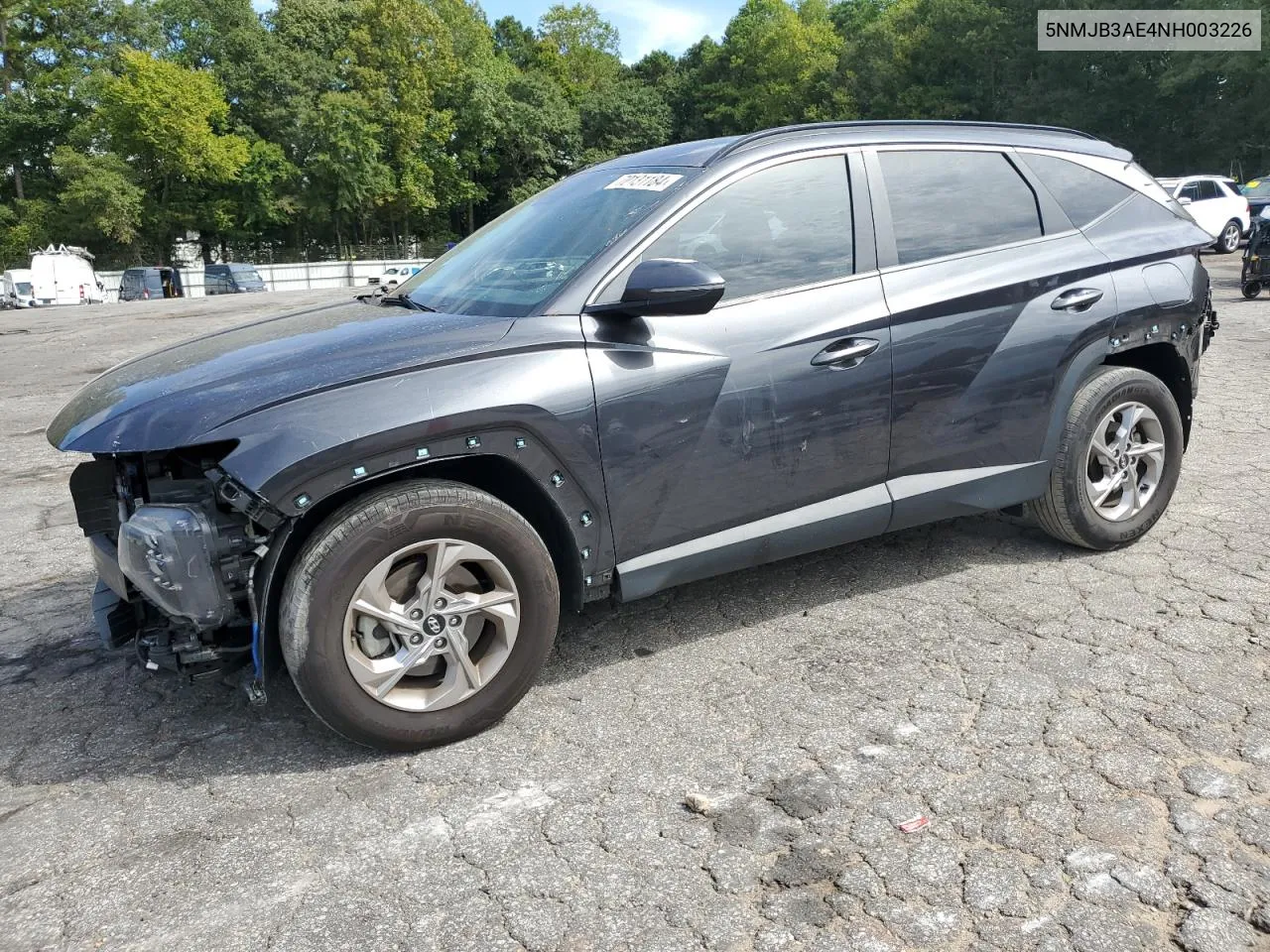 2022 Hyundai Tucson Sel VIN: 5NMJB3AE4NH003226 Lot: 70131184