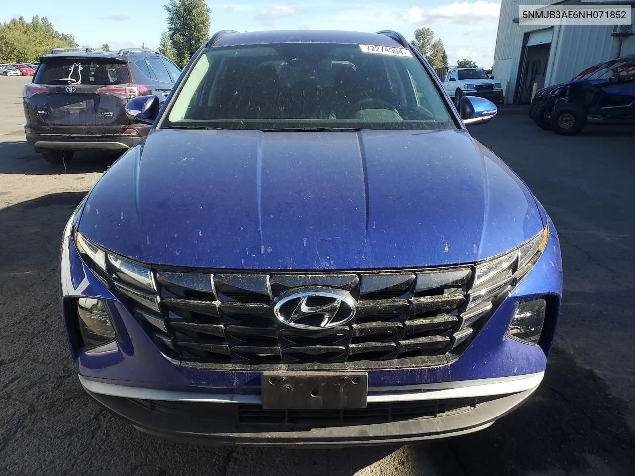 2022 Hyundai Tucson Sel VIN: 5NMJB3AE6NH071852 Lot: 72274504