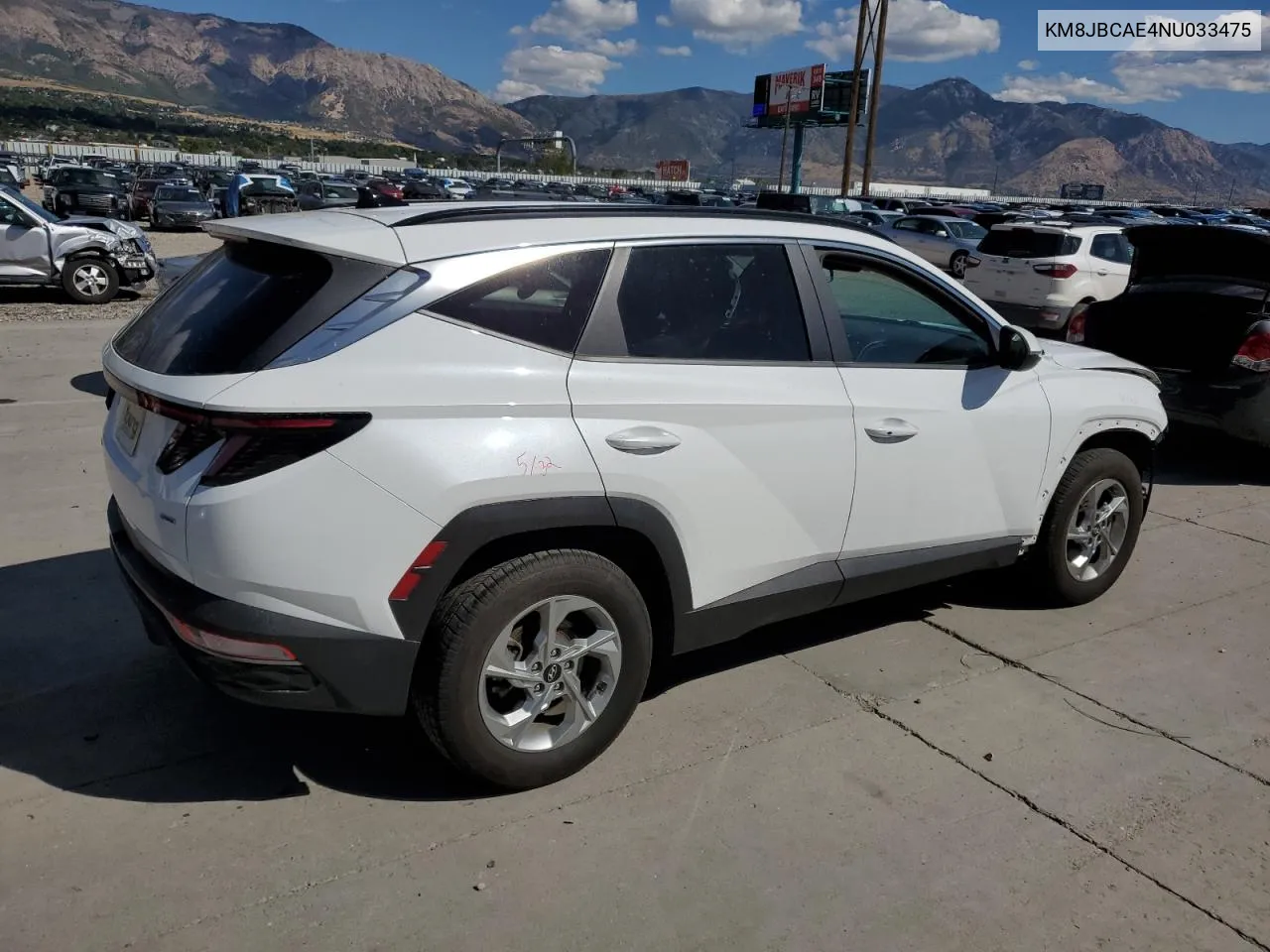 2022 Hyundai Tucson Sel VIN: KM8JBCAE4NU033475 Lot: 72278164