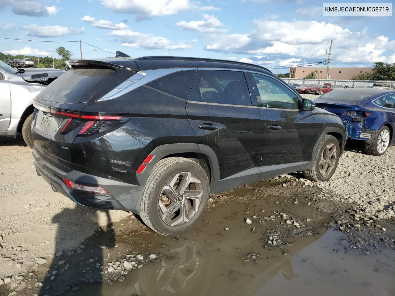 2022 Hyundai Tucson Limited VIN: KM8JECAE0NU058719 Lot: 72330714