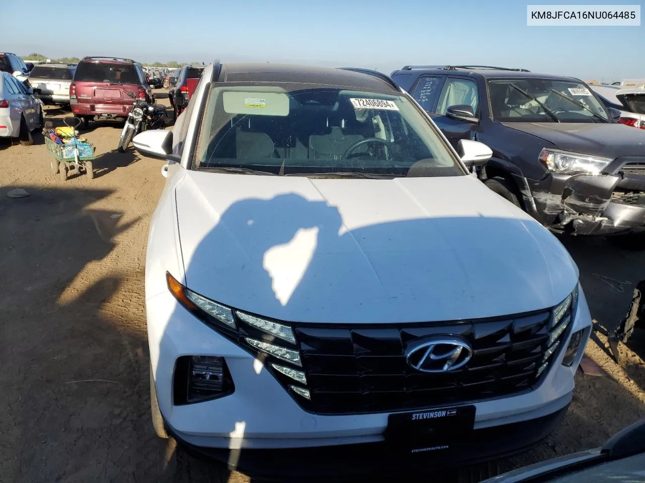 2022 Hyundai Tucson Sel Convenience VIN: KM8JFCA16NU064485 Lot: 72406894