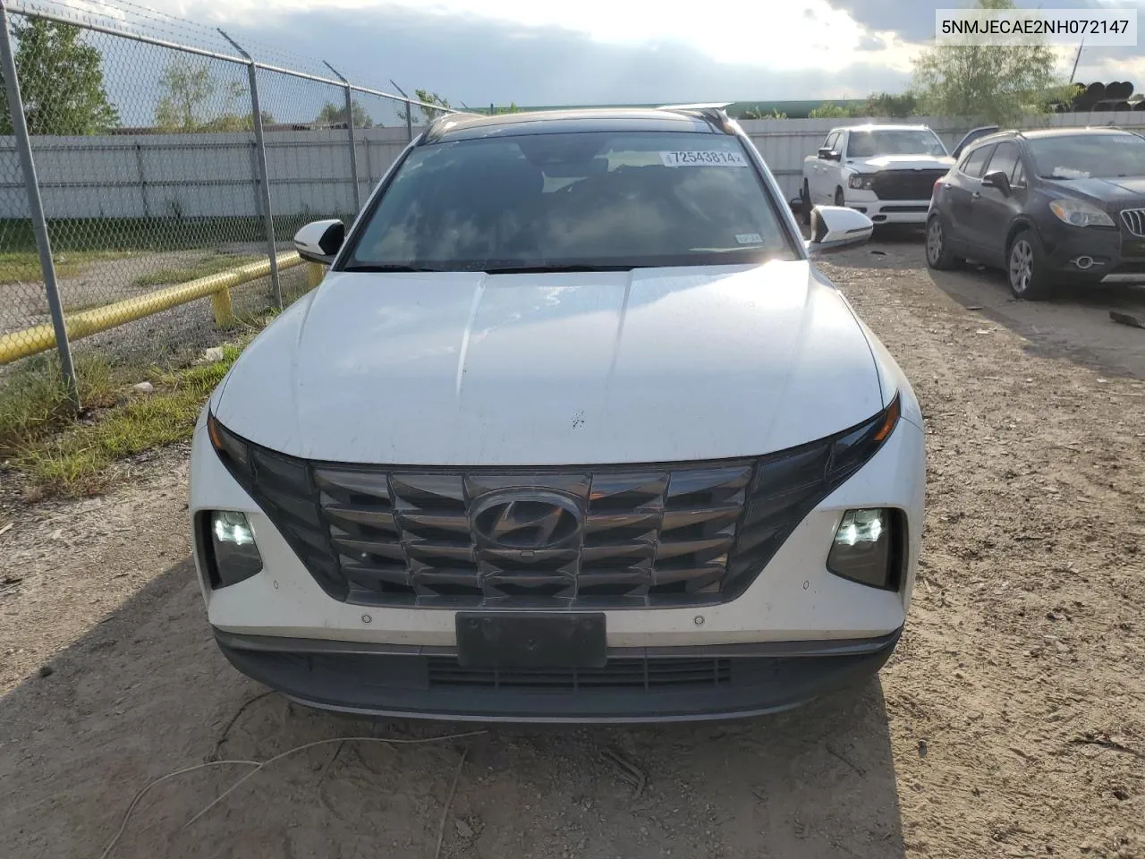 2022 Hyundai Tucson Limited VIN: 5NMJECAE2NH072147 Lot: 72543814