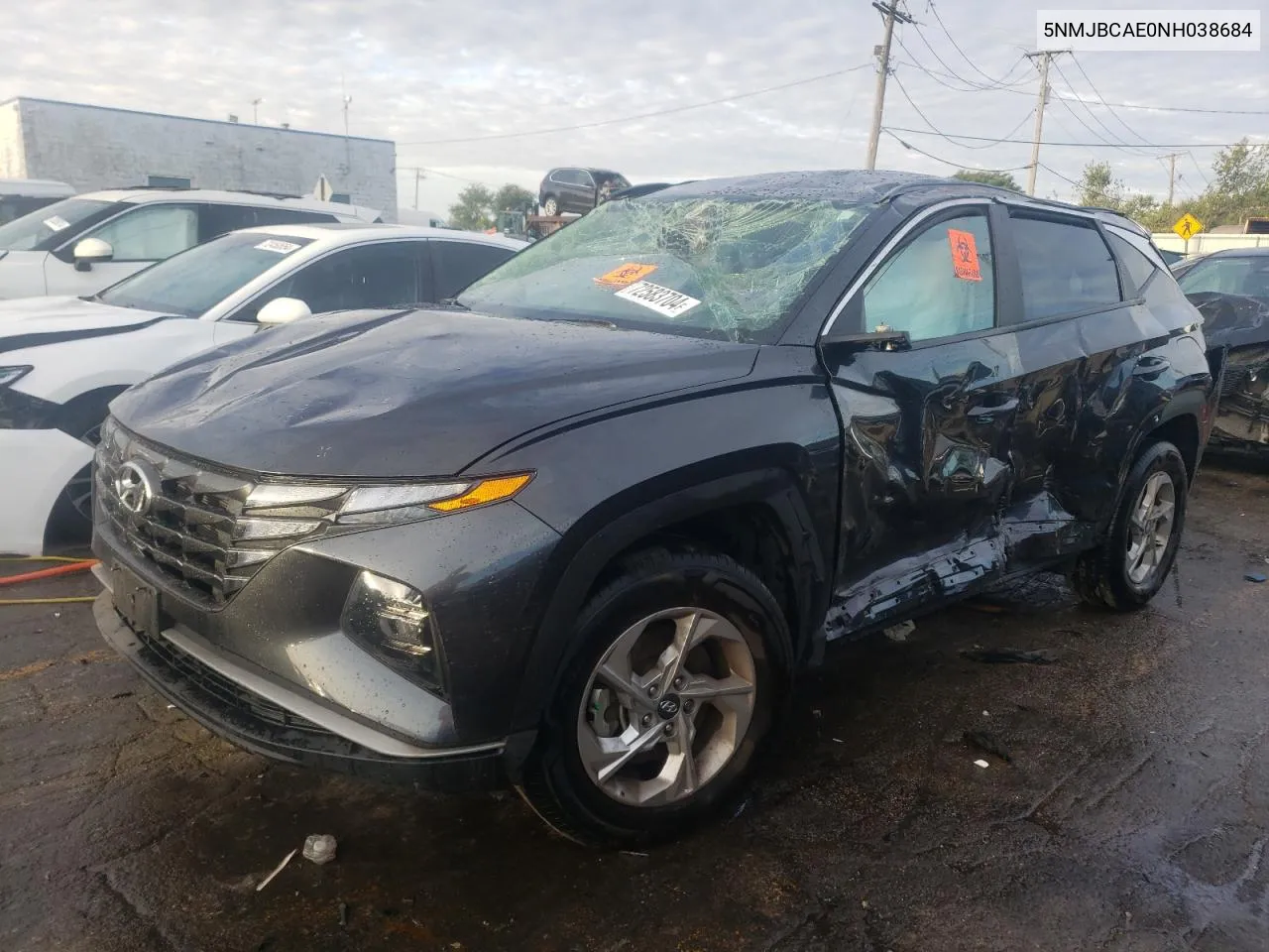 2022 Hyundai Tucson Sel VIN: 5NMJBCAE0NH038684 Lot: 72583704