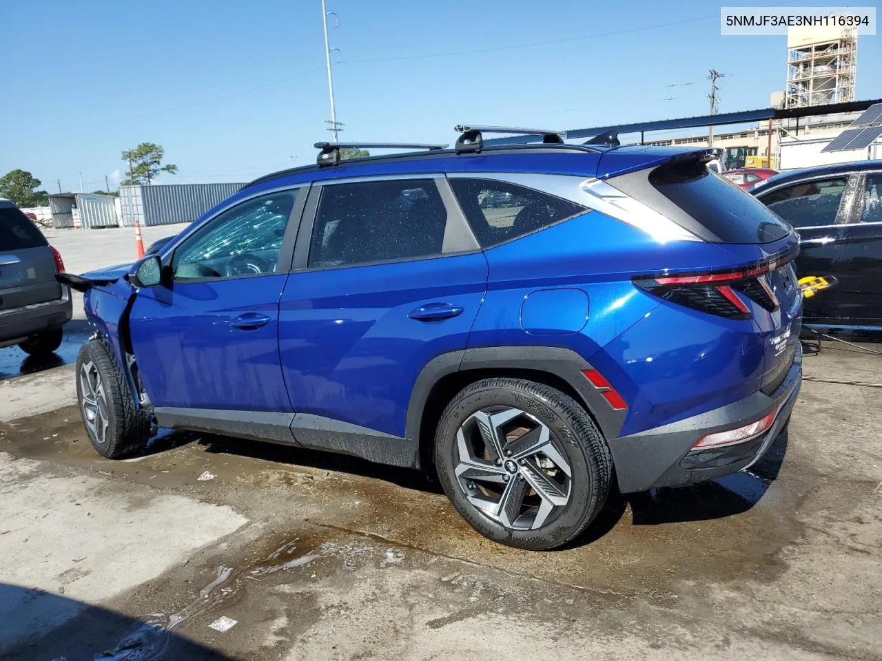 2022 Hyundai Tucson Sel VIN: 5NMJF3AE3NH116394 Lot: 72638364