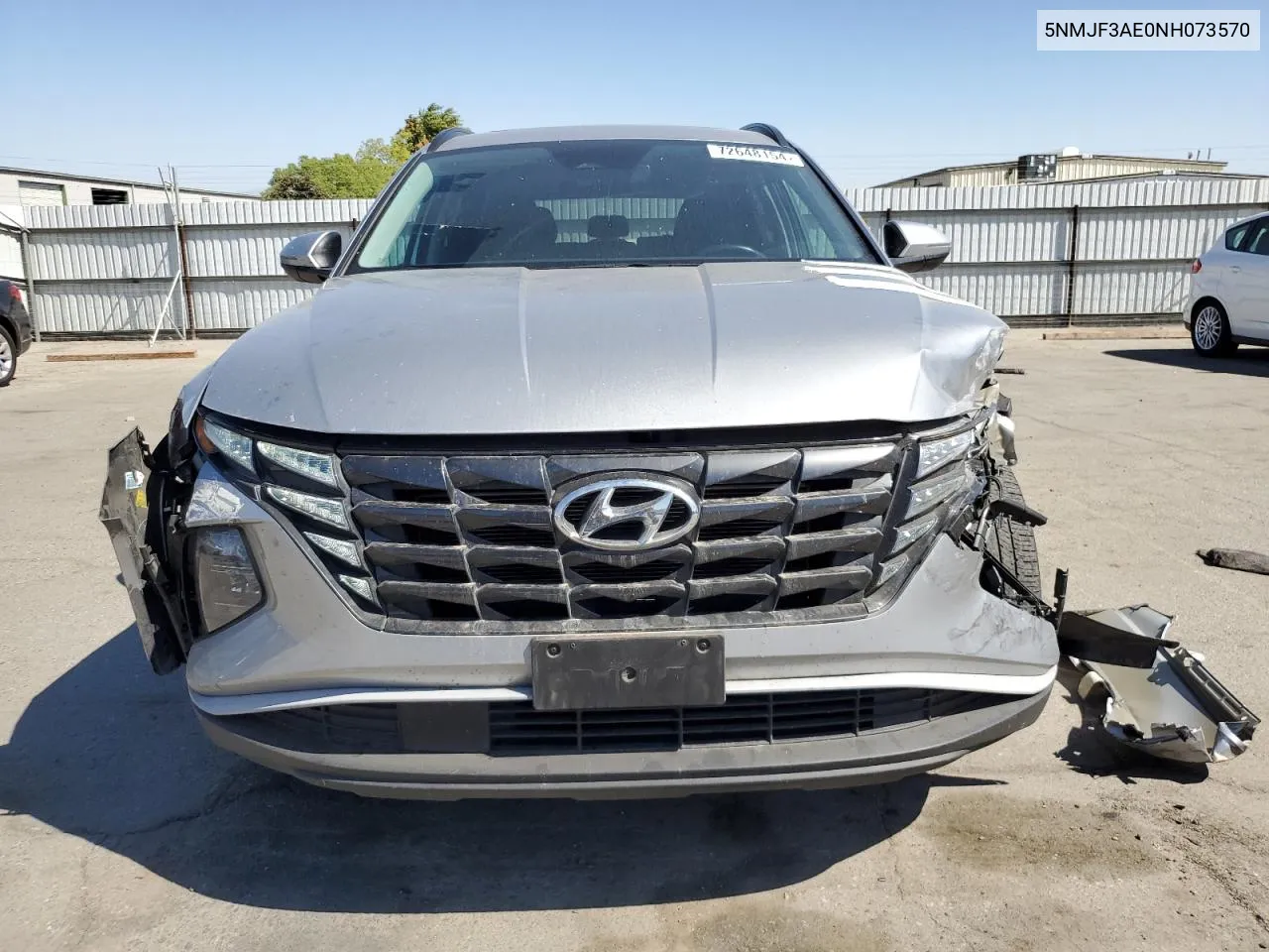 2022 Hyundai Tucson Sel VIN: 5NMJF3AE0NH073570 Lot: 72648154