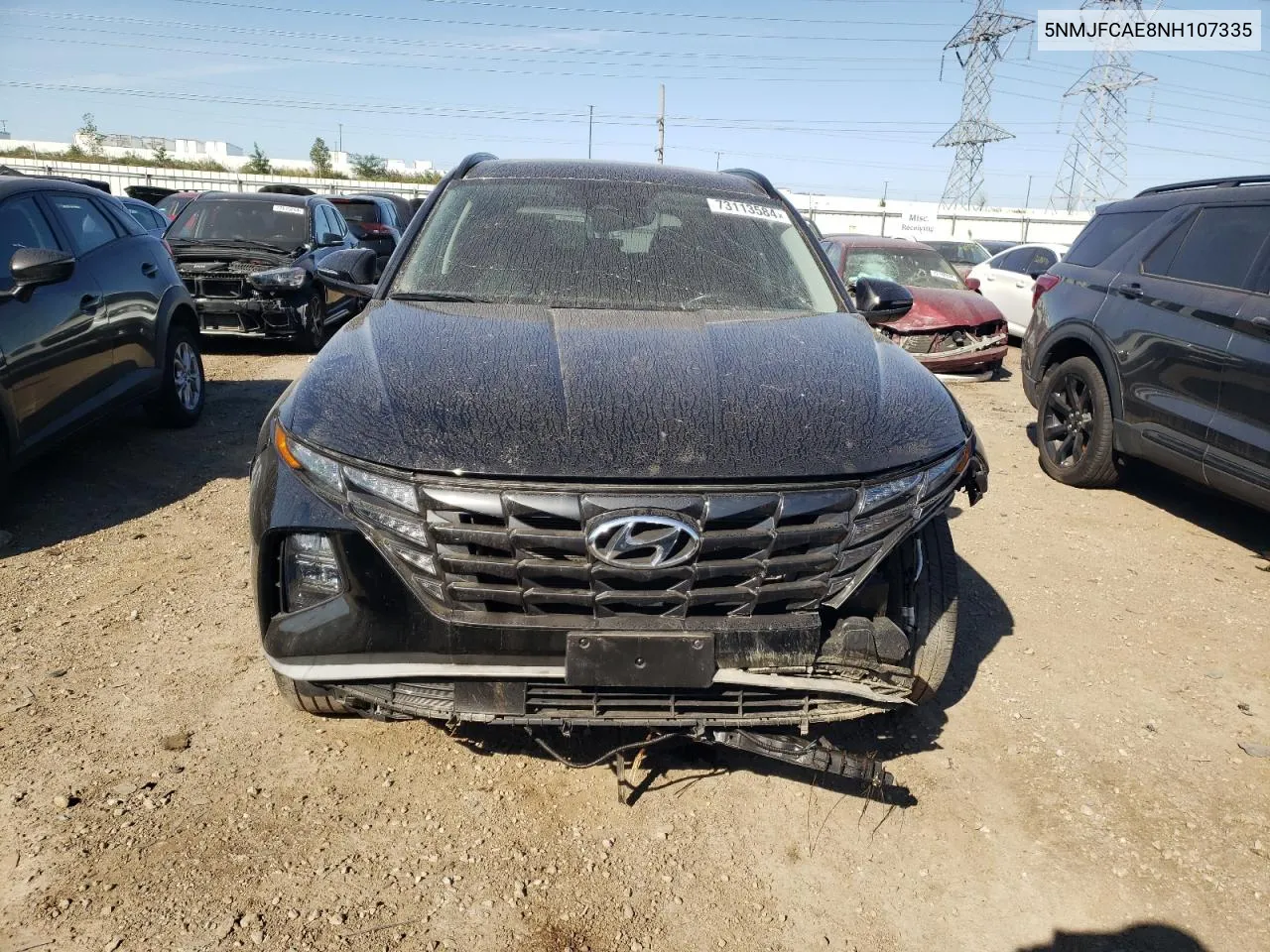 2022 Hyundai Tucson Sel VIN: 5NMJFCAE8NH107335 Lot: 73113584