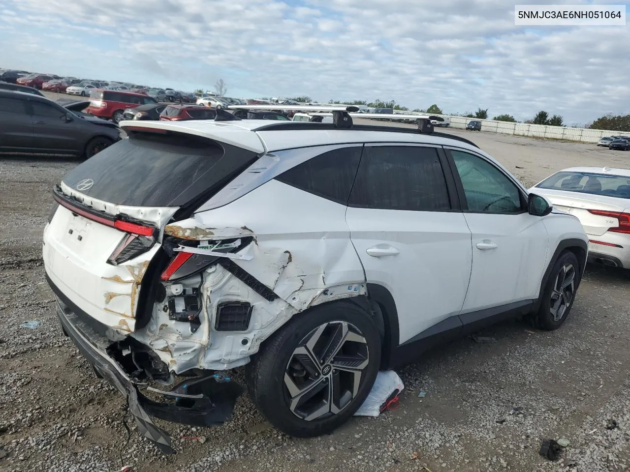 2022 Hyundai Tucson Sel VIN: 5NMJC3AE6NH051064 Lot: 73214454