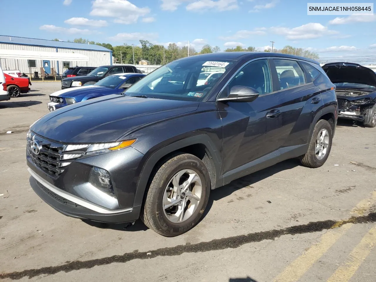 2022 Hyundai Tucson Se VIN: 5NMJACAE1NH058445 Lot: 73940164