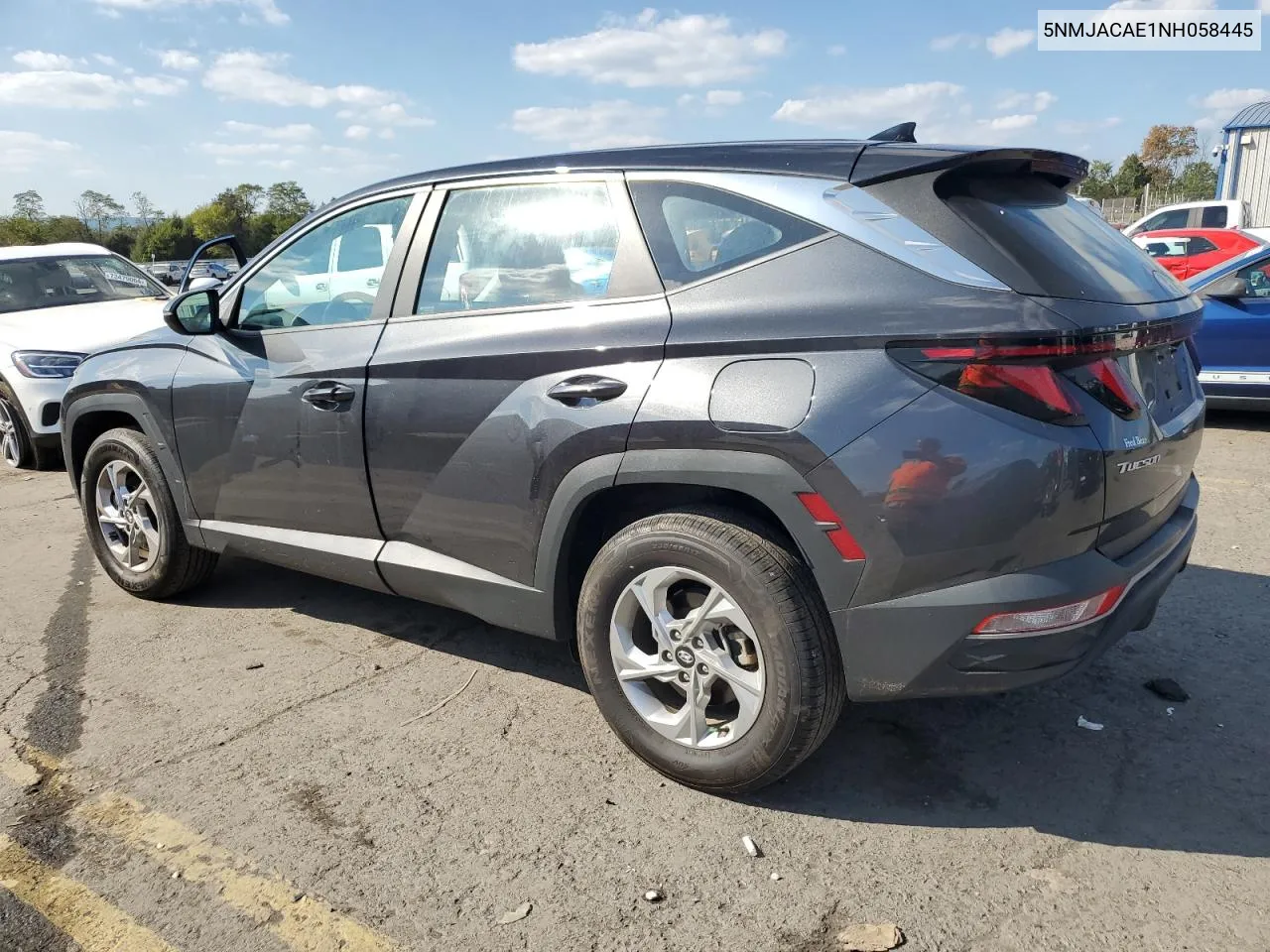 2022 Hyundai Tucson Se VIN: 5NMJACAE1NH058445 Lot: 73940164