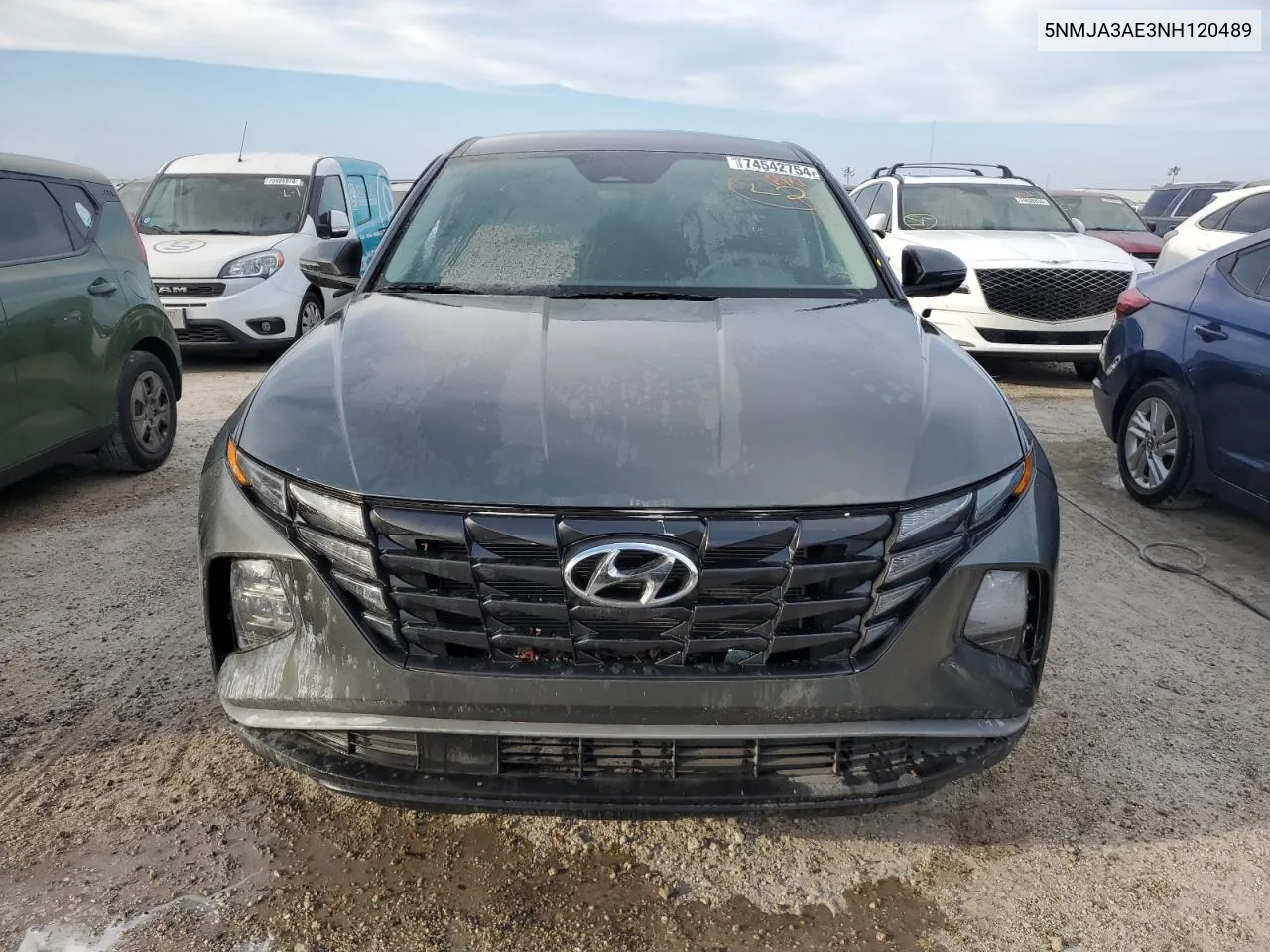 2022 Hyundai Tucson Se VIN: 5NMJA3AE3NH120489 Lot: 74542754