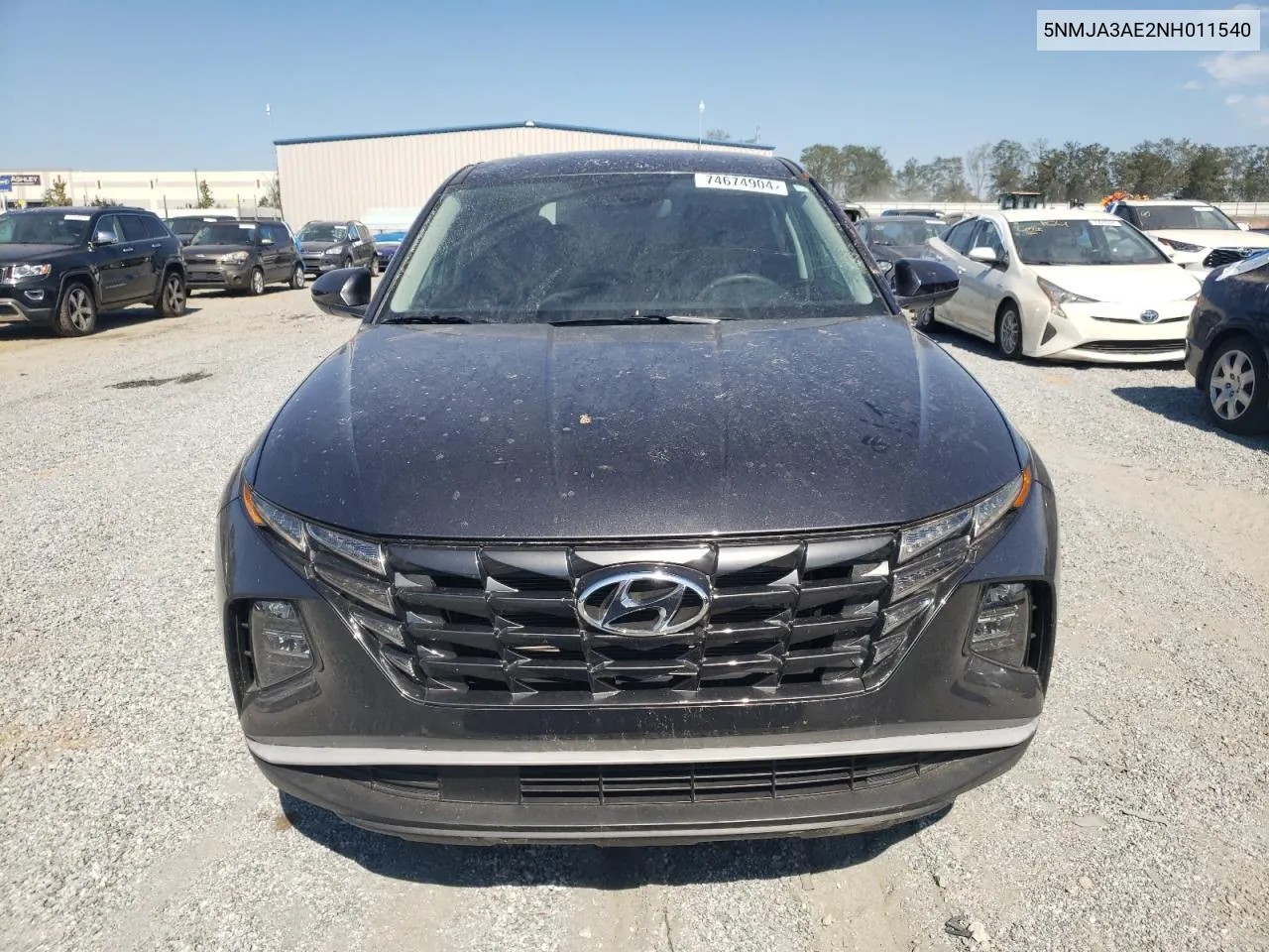 2022 Hyundai Tucson Se VIN: 5NMJA3AE2NH011540 Lot: 74674904