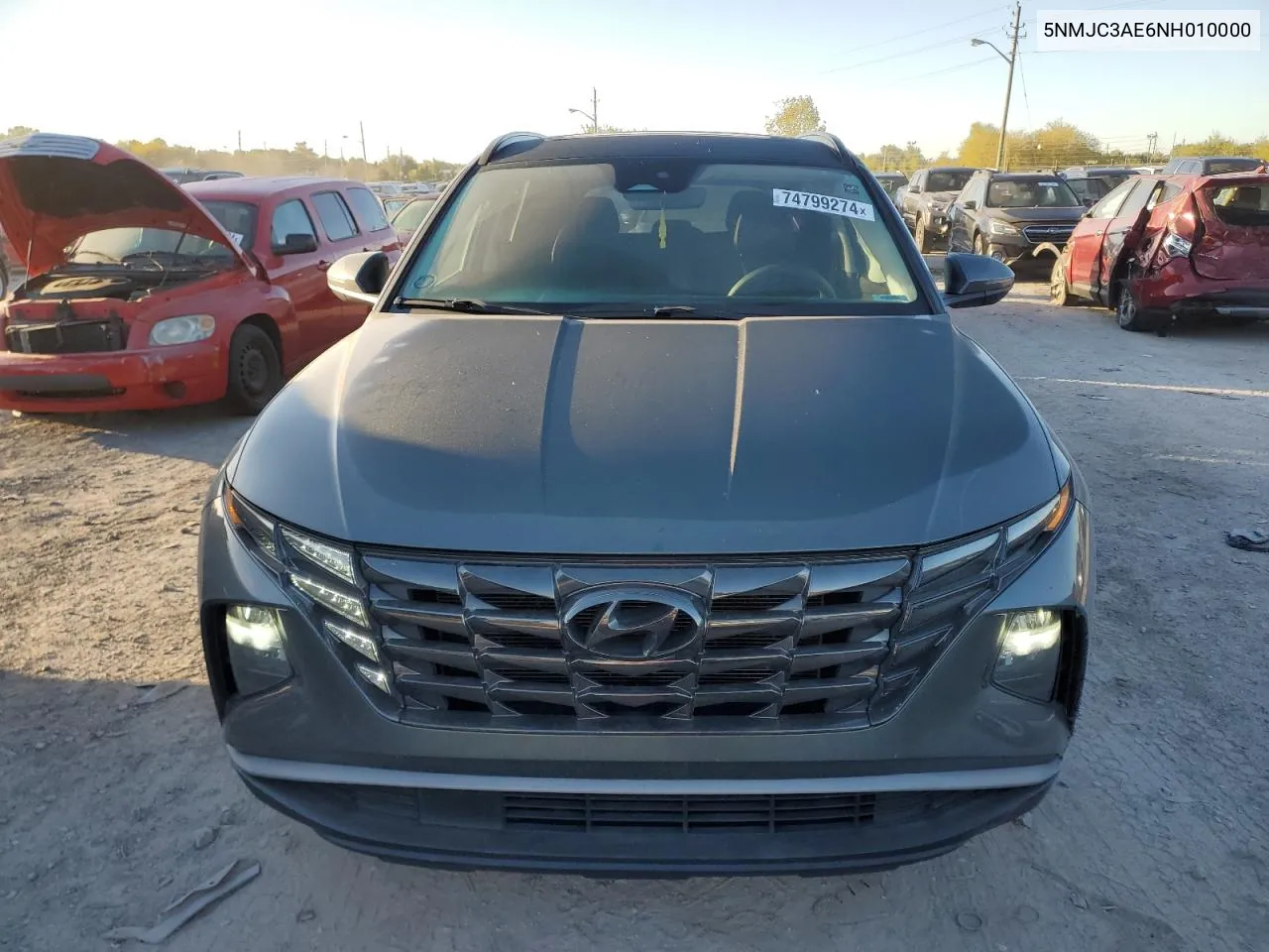 2022 Hyundai Tucson Sel VIN: 5NMJC3AE6NH010000 Lot: 74799274