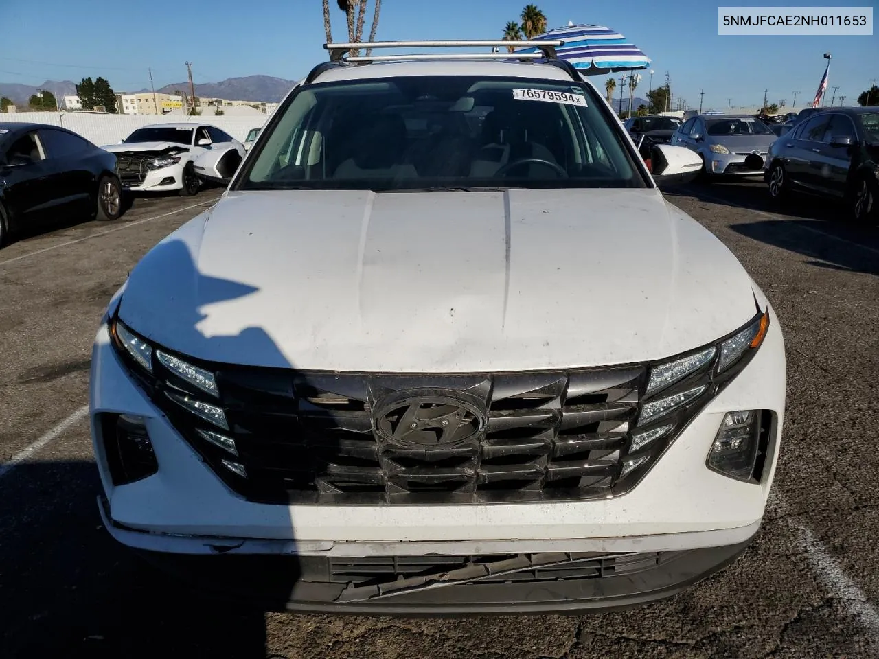 2022 Hyundai Tucson Sel VIN: 5NMJFCAE2NH011653 Lot: 76579594