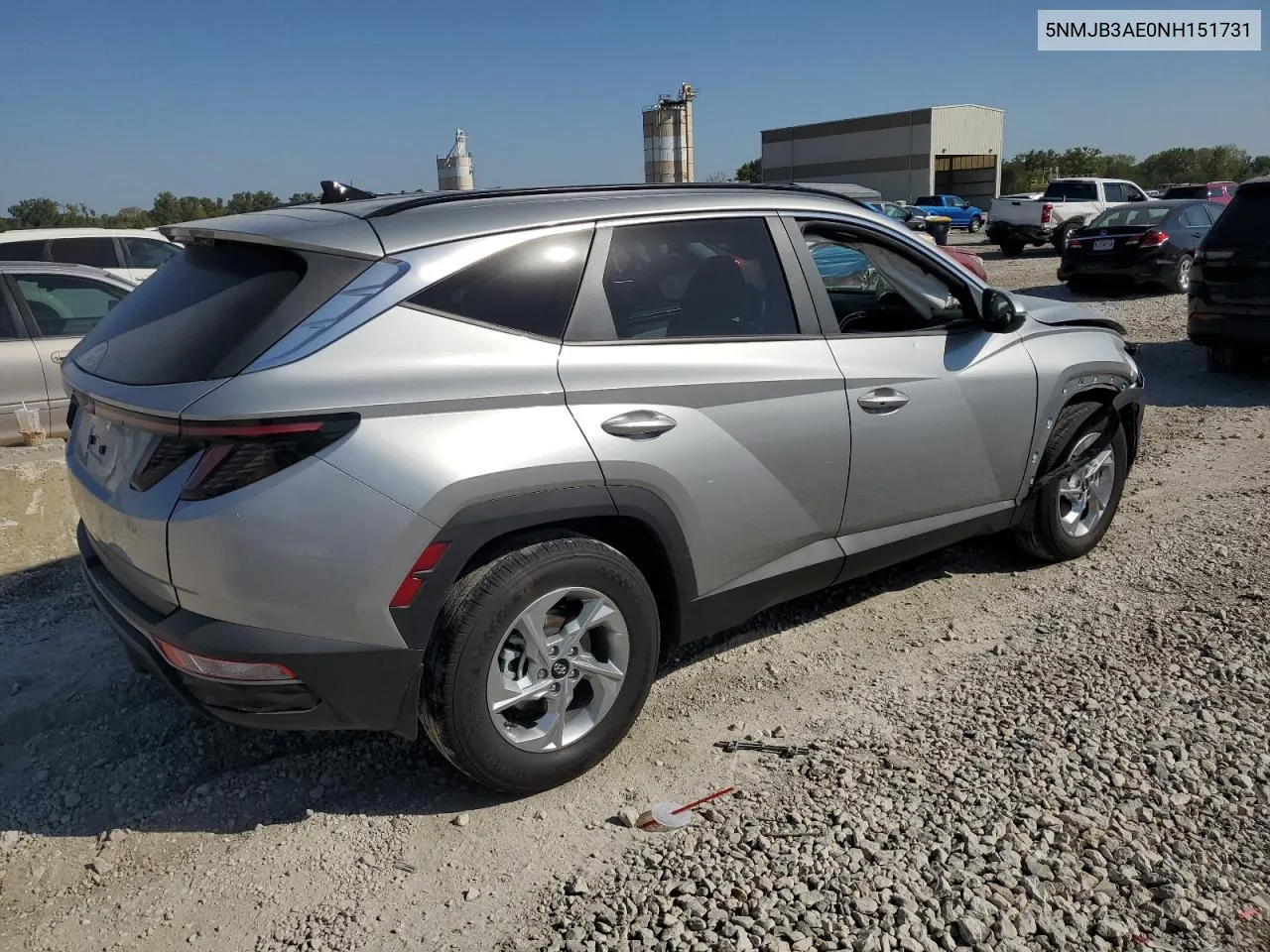 2022 Hyundai Tucson Sel VIN: 5NMJB3AE0NH151731 Lot: 76711774