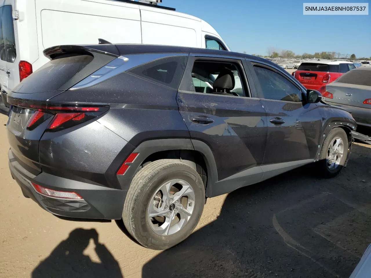 2022 Hyundai Tucson Se VIN: 5NMJA3AE8NH087537 Lot: 76944344