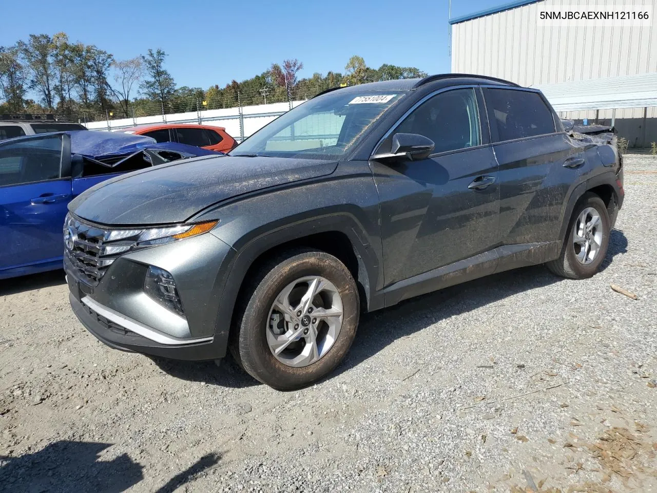 2022 Hyundai Tucson Sel VIN: 5NMJBCAEXNH121166 Lot: 77551004