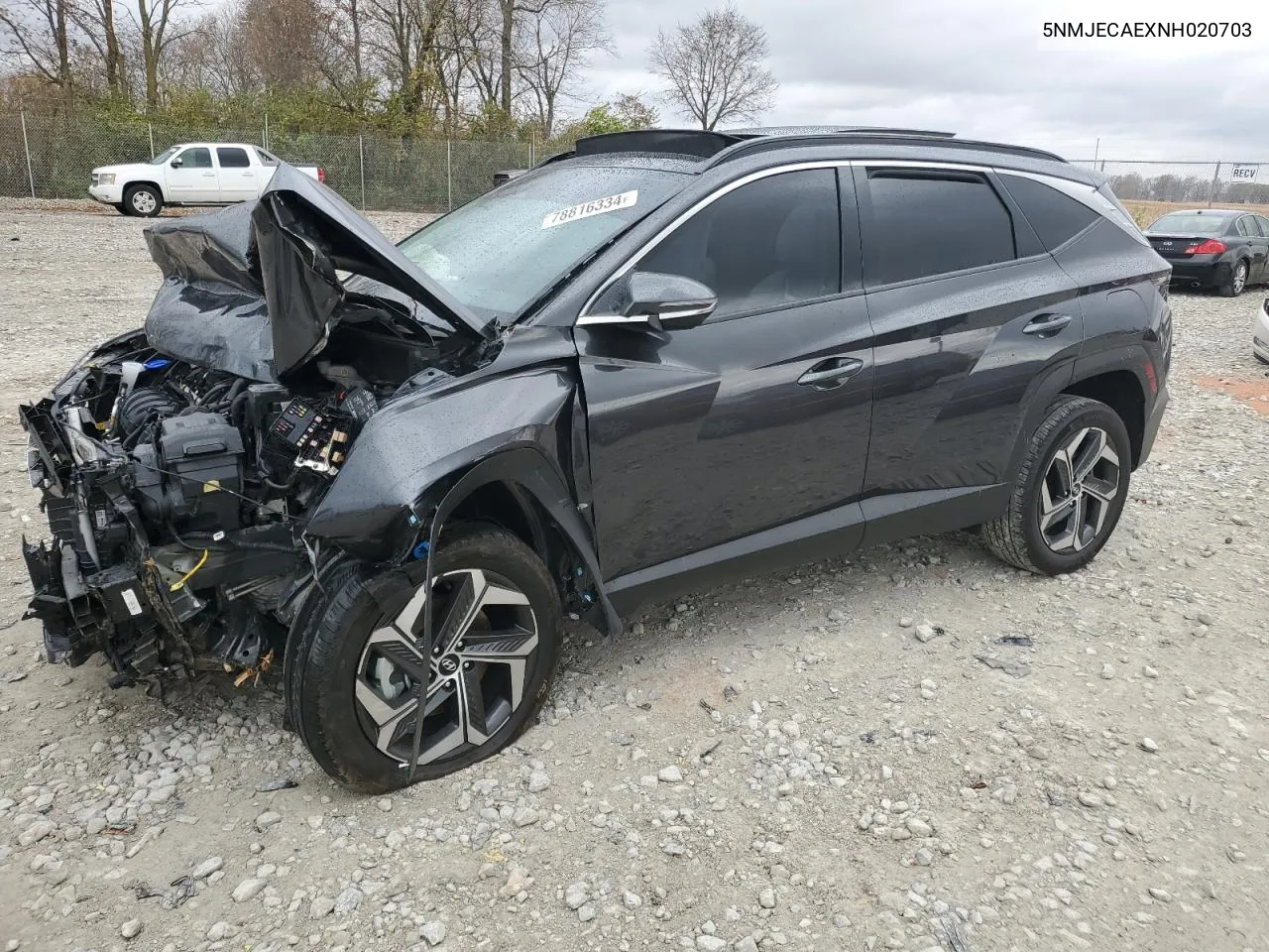 2022 Hyundai Tucson Limited VIN: 5NMJECAEXNH020703 Lot: 78816334