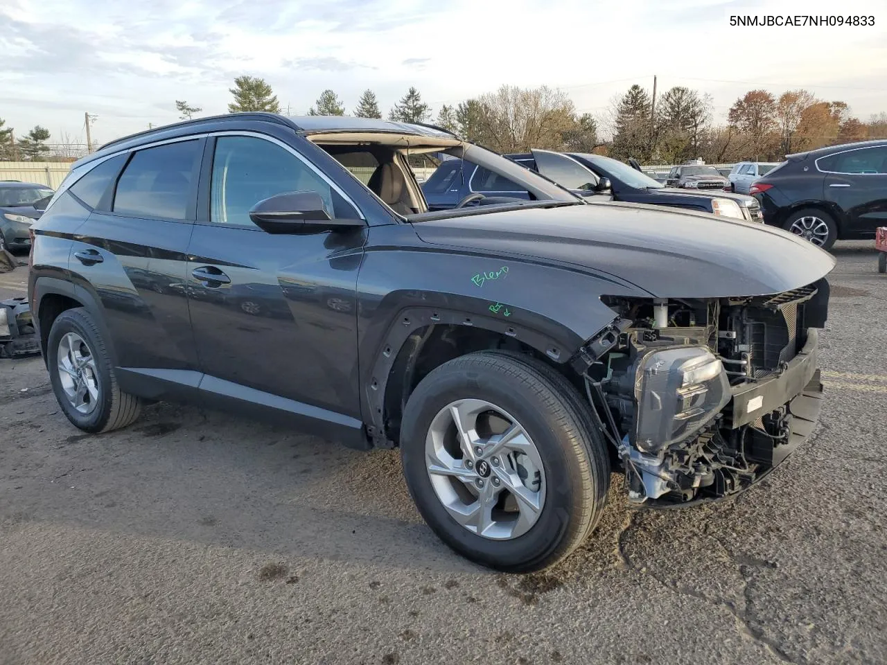 2022 Hyundai Tucson Sel VIN: 5NMJBCAE7NH094833 Lot: 79181704