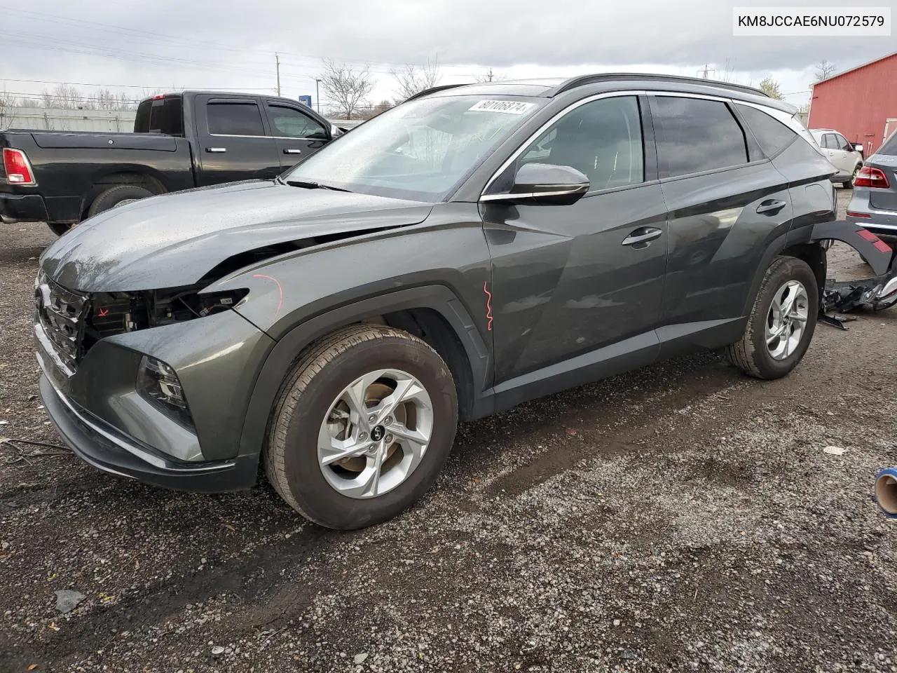 2022 Hyundai Tucson Sel VIN: KM8JCCAE6NU072579 Lot: 80106874