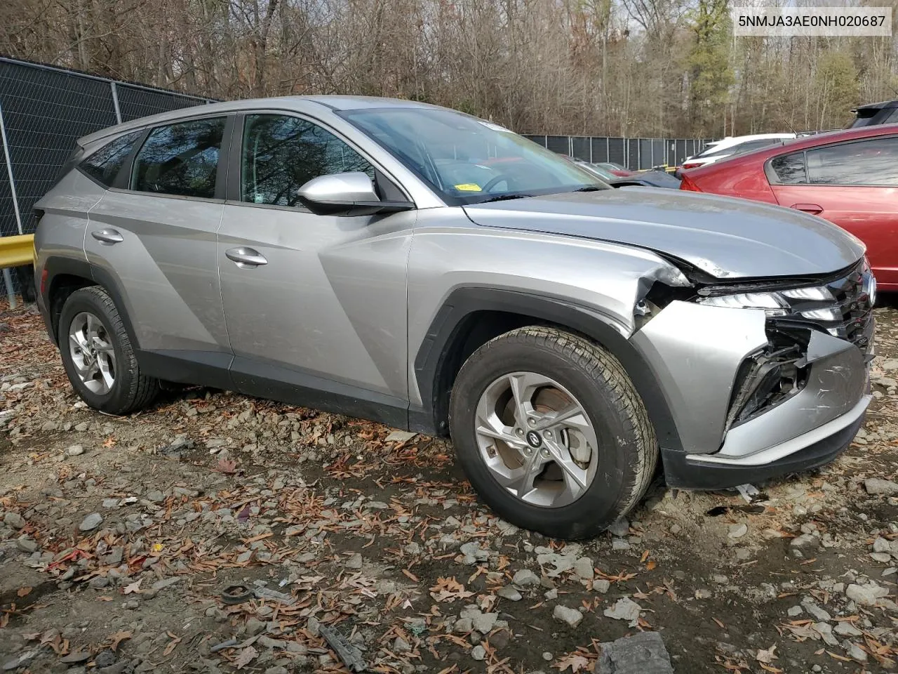 2022 Hyundai Tucson Se VIN: 5NMJA3AE0NH020687 Lot: 81701434