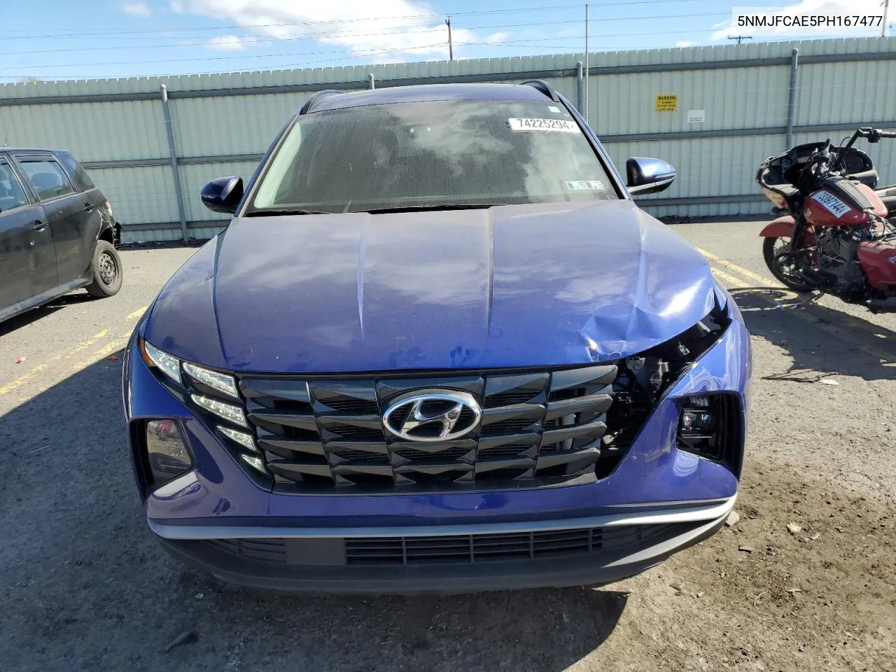 2023 Hyundai Tucson Sel VIN: 5NMJFCAE5PH167477 Lot: 74225294