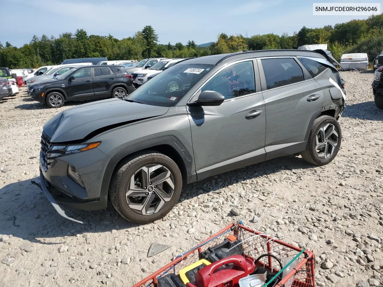 2024 Hyundai Tucson Sel VIN: 5NMJFCDE0RH296046 Lot: 71350734