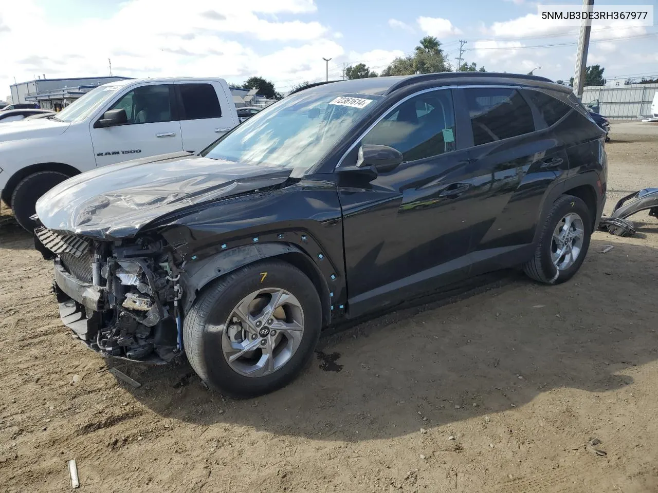 2024 Hyundai Tucson Sel VIN: 5NMJB3DE3RH367977 Lot: 72361614