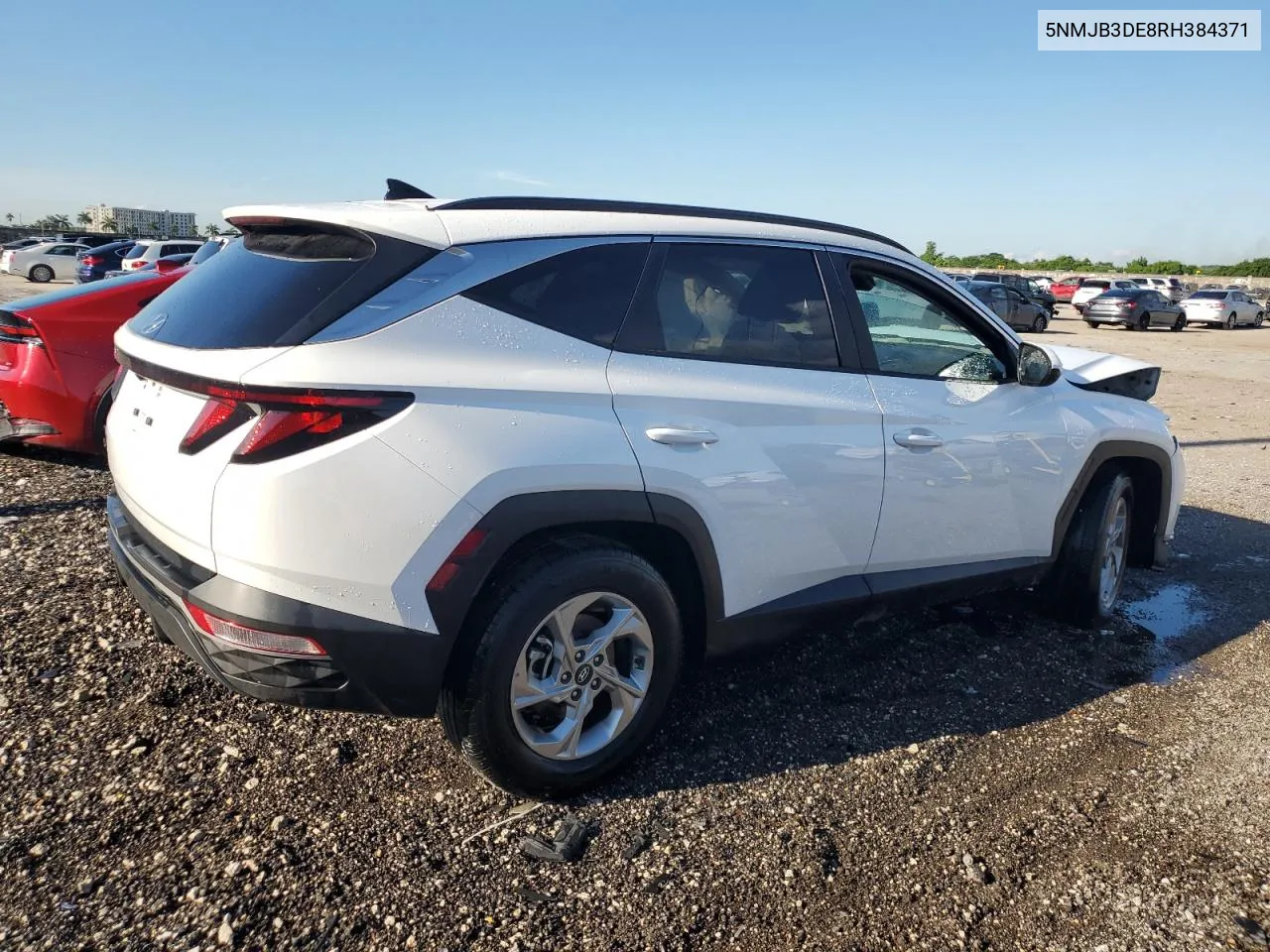 2024 Hyundai Tucson Sel VIN: 5NMJB3DE8RH384371 Lot: 72614634