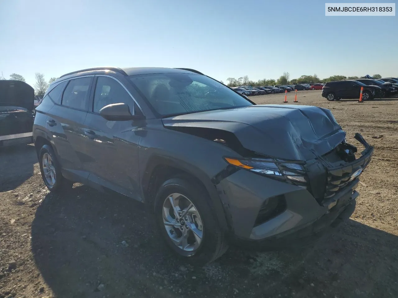 2024 Hyundai Tucson Sel VIN: 5NMJBCDE6RH318353 Lot: 73232624