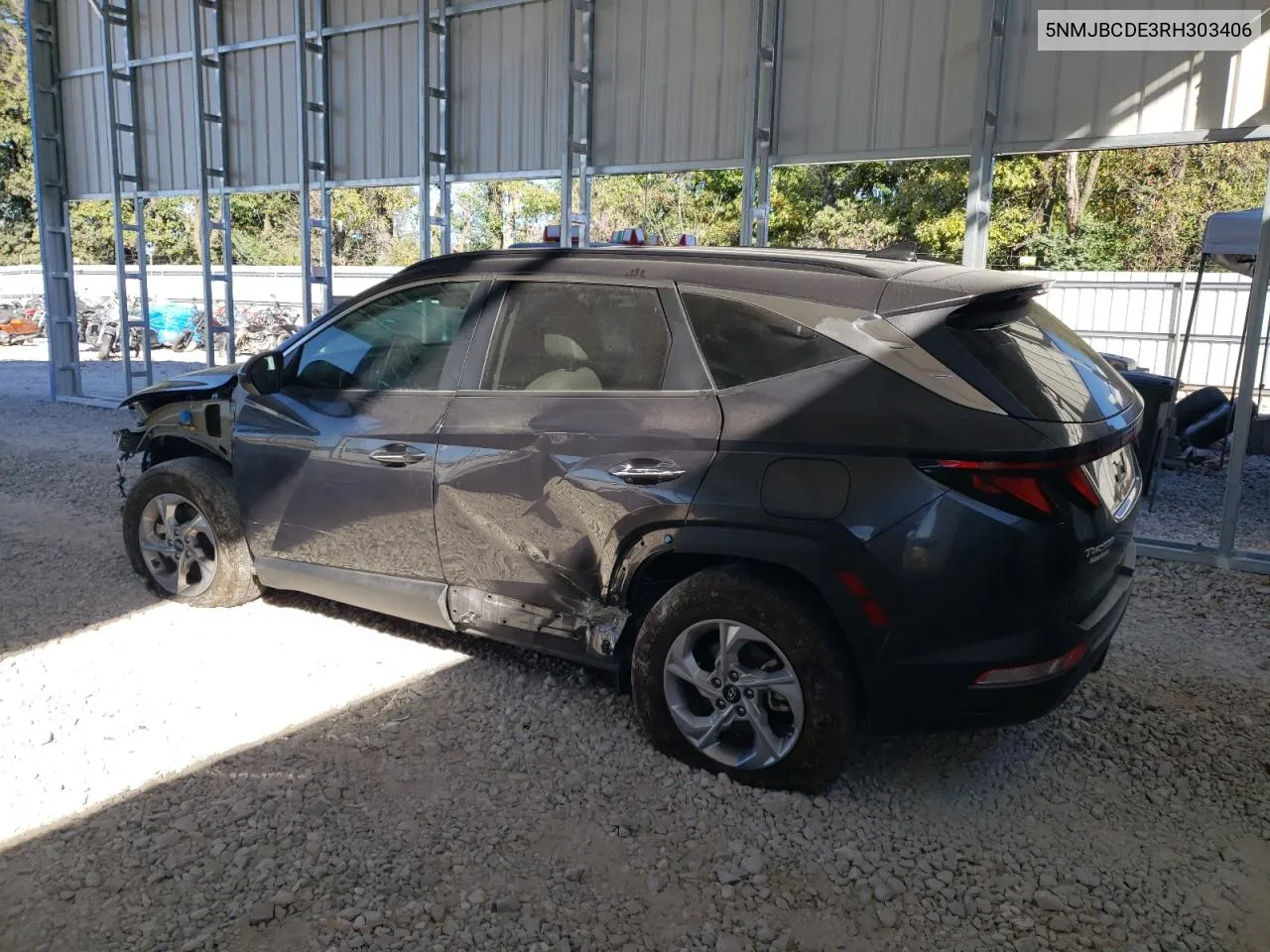 2024 Hyundai Tucson Sel VIN: 5NMJBCDE3RH303406 Lot: 74536594