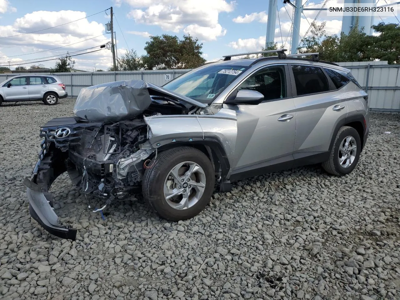 2024 Hyundai Tucson Sel VIN: 5NMJB3DE6RH323116 Lot: 75212754