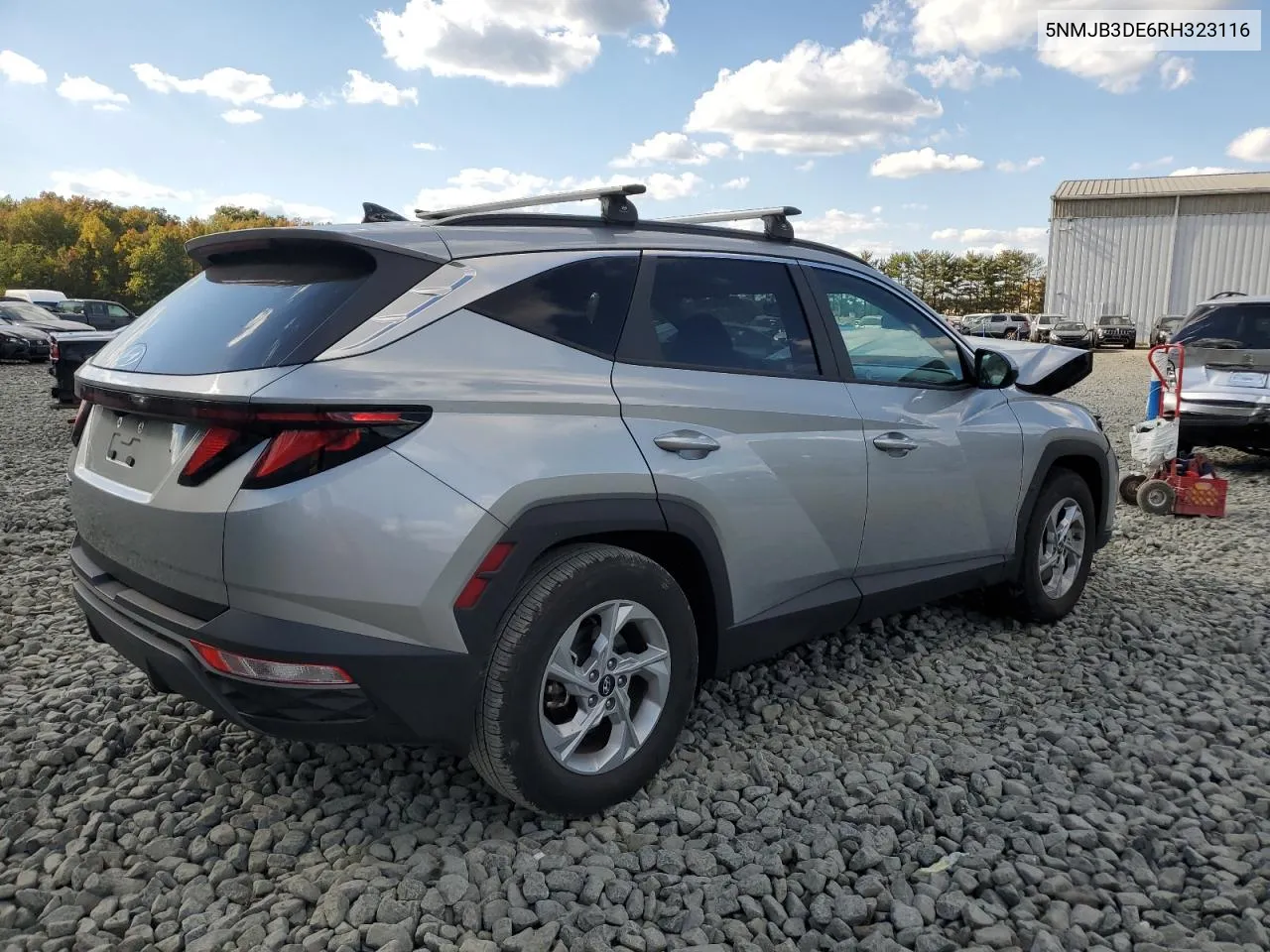 2024 Hyundai Tucson Sel VIN: 5NMJB3DE6RH323116 Lot: 75212754