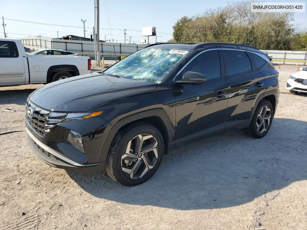 2024 Hyundai Tucson Sel VIN: 5NMJFCDE0RH351420 Lot: 75229954