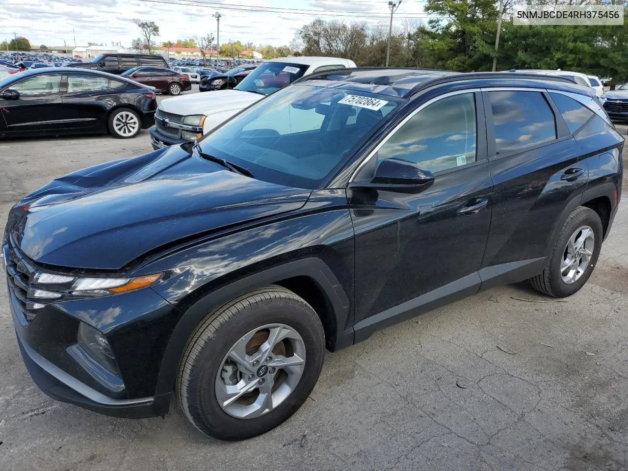 2024 Hyundai Tucson Sel VIN: 5NMJBCDE4RH375456 Lot: 75702864