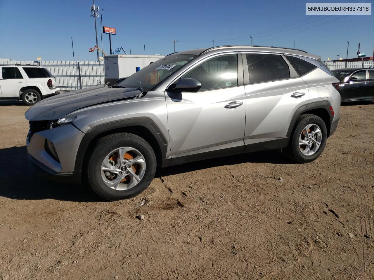 2024 Hyundai Tucson Sel VIN: 5NMJBCDE0RH337318 Lot: 76704604