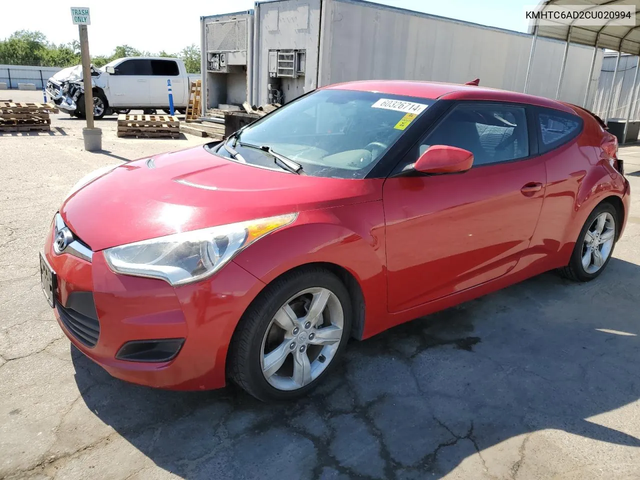 KMHTC6AD2CU020994 2012 Hyundai Veloster