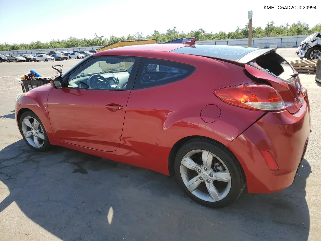 2012 Hyundai Veloster VIN: KMHTC6AD2CU020994 Lot: 60326714