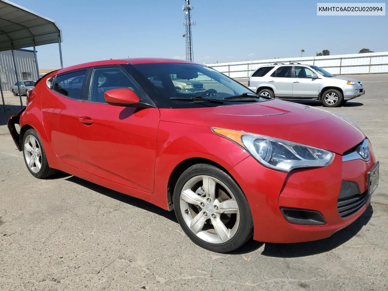 2012 Hyundai Veloster VIN: KMHTC6AD2CU020994 Lot: 60326714